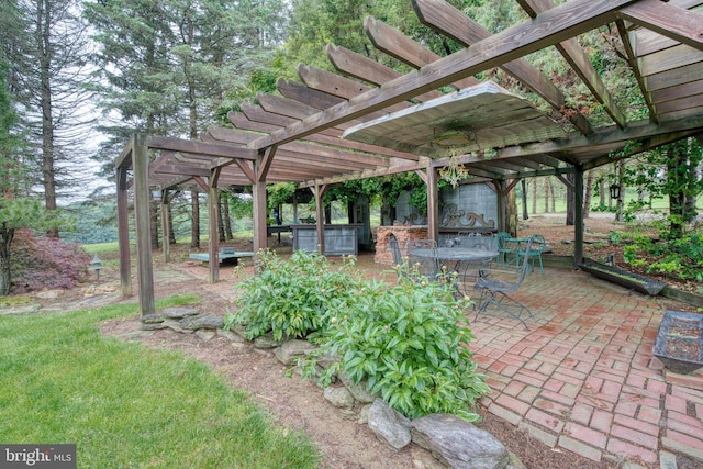3012 Duncan Rd, White Hall, MD 21161 - view of patio with a pergola and outdoor dining space