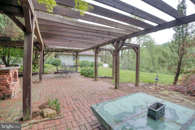 3012 Duncan Rd, White Hall, MD 21161 - view of patio with a pergola, an outdoor fire pit, and outdoor dining area