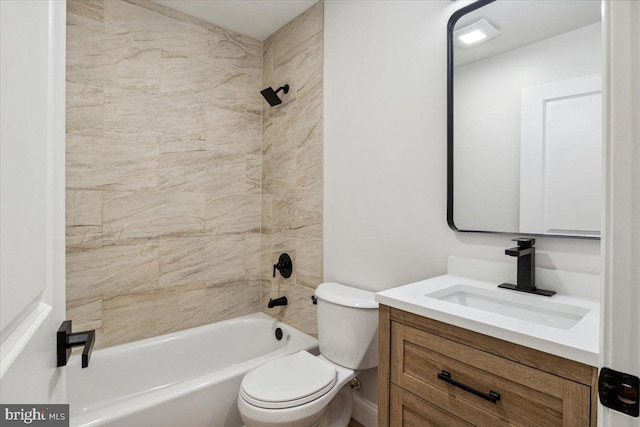 119 Oaktree Dr, Levittown, PA 19055 - bathroom with vanity, toilet, and tub / shower combination