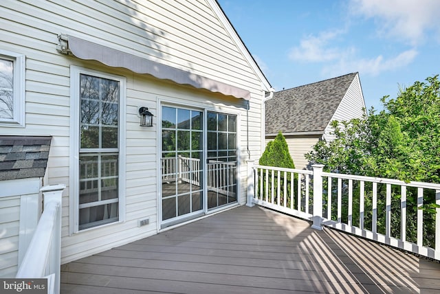 view of wooden deck