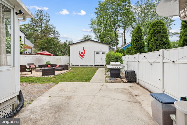 717 E Greenman Rd, Haddonfield, NJ 08033 - fenced backyard featuring an outdoor living space, a patio area, and grilling area