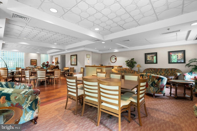 930 Astern Way Unit 502, Annapolis, MD 21401 - dining room with recessed lighting, wood finished floors, and a tray ceiling