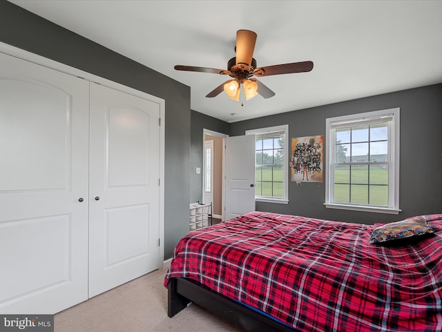 1497 Double Church Rd, Stephens City, VA 22655 - carpeted bedroom with a closet and ceiling fan