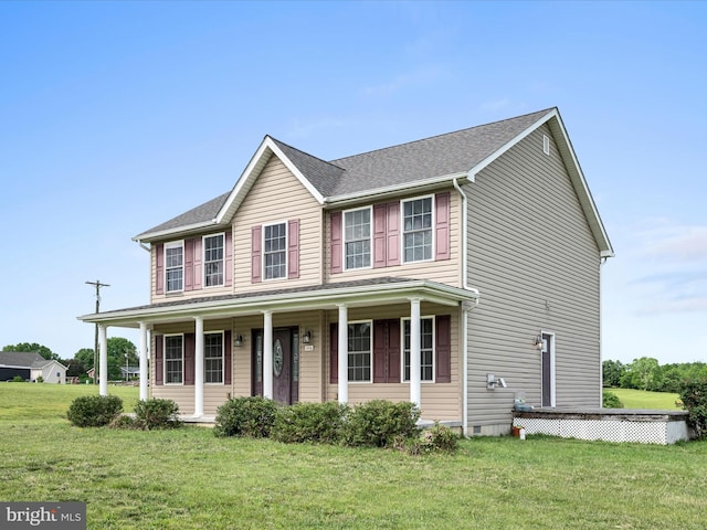 1497 Double Church Rd, Stephens City, VA 22655 - colonial house with a porch and a front lawn