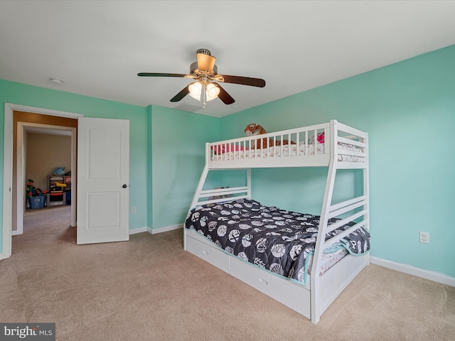 1497 Double Church Rd, Stephens City, VA 22655 - bedroom featuring carpet floors, baseboards, and a ceiling fan