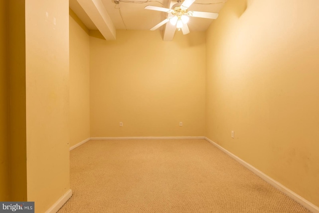 1324 Locust St Unit 1602, Philadelphia, PA 19107 - empty room with light colored carpet, ceiling fan, and baseboards