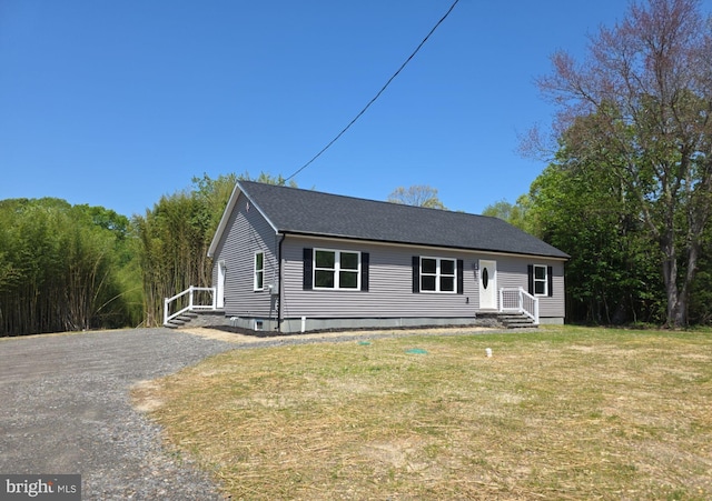 213 Newport Rd, Millville, NJ 08332 - view of front facade featuring a front yard and a shingled roof
