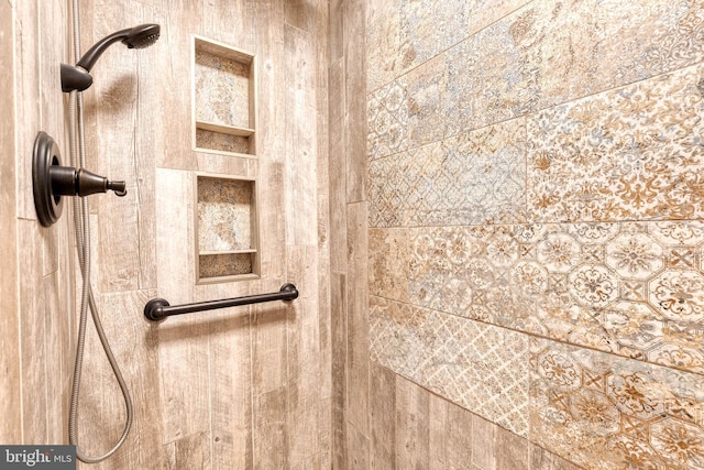 bathroom view of a tile shower