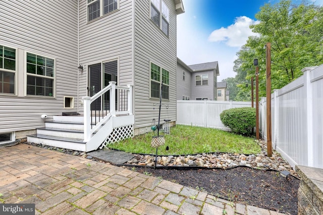 view of patio / terrace featuring a fenced backyard