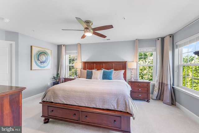 7820 Loblolly Way, Hanover, MD 21076 - bedroom featuring carpet, baseboards, and ceiling fan