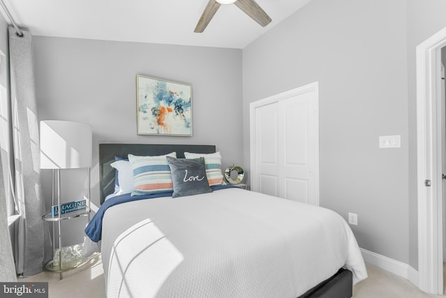 7820 Loblolly Way, Hanover, MD 21076 - bedroom with a ceiling fan, a closet, and carpet flooring