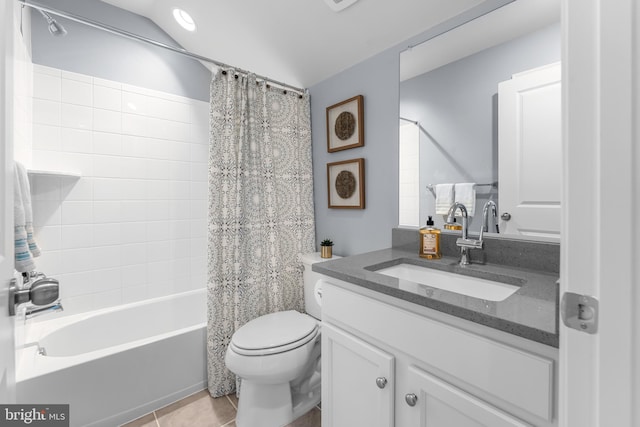 7820 Loblolly Way, Hanover, MD 21076 - full bathroom with vanity, shower / bath combo with shower curtain, toilet, and tile patterned flooring