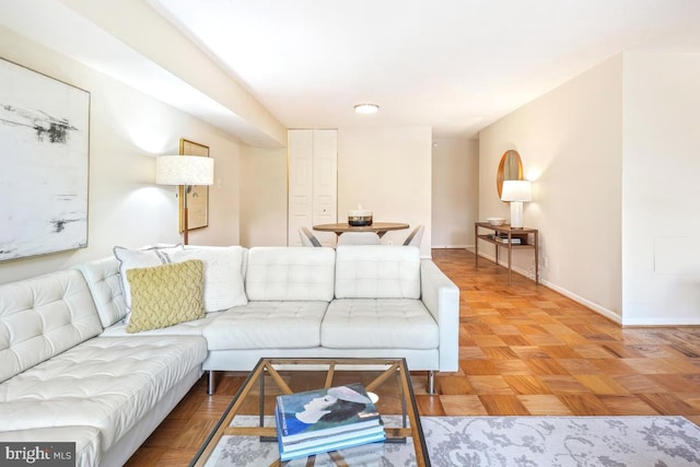4601 N Park Ave Unit 514, Chevy Chase, MD 20815 - living area with baseboards