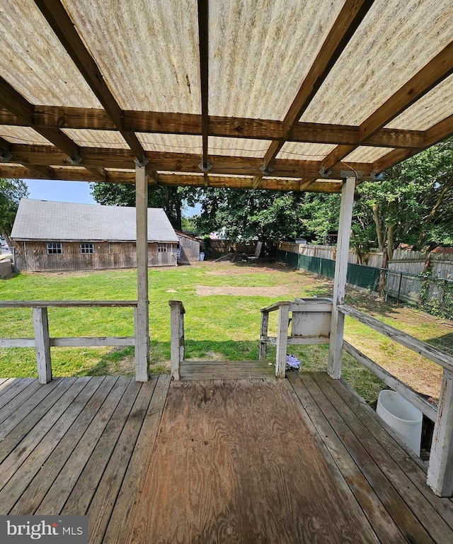 49 Front St, Wyoming, DE 19934 - view of wooden deck