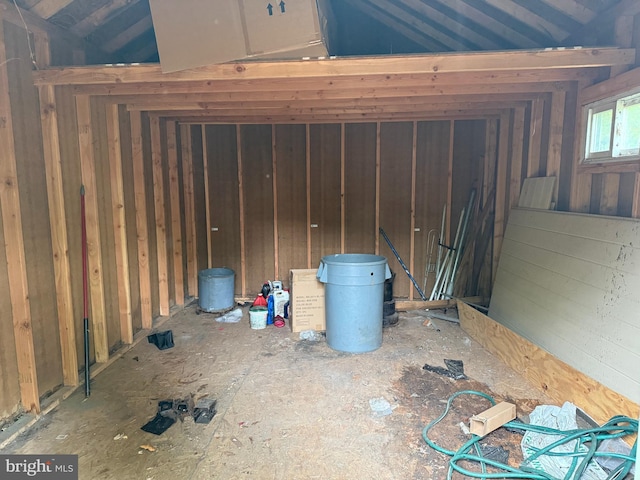 view of storage area