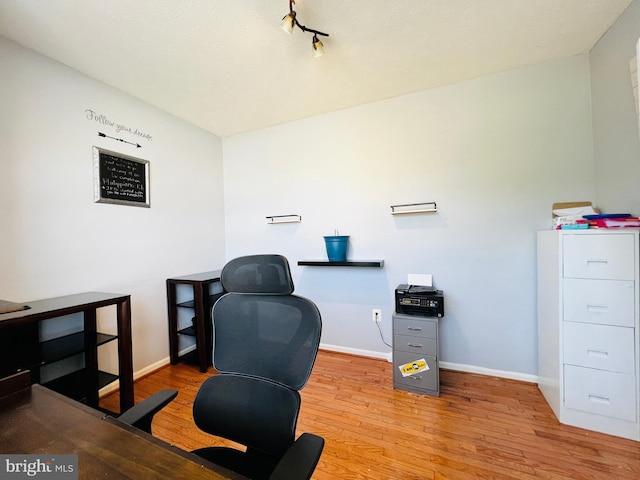 10400 Markby Ct, White Plains, MD 20695 - office area featuring wood finished floors and baseboards
