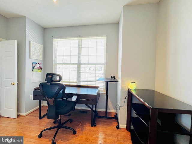 10400 Markby Ct, White Plains, MD 20695 - office area featuring light wood-style floors and baseboards