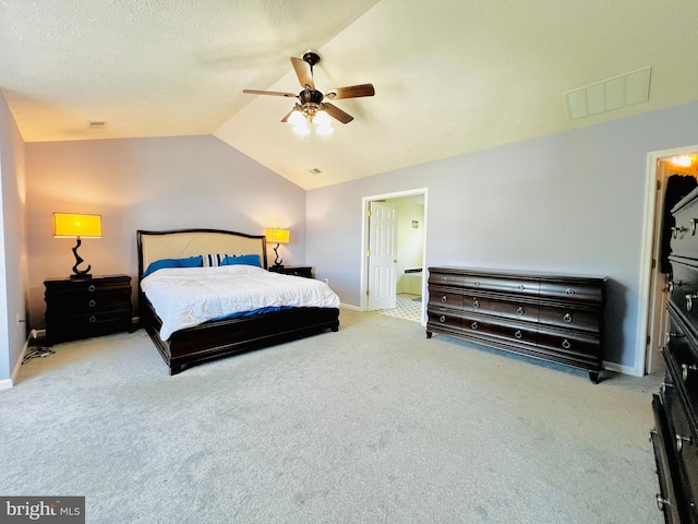10400 Markby Ct, White Plains, MD 20695 - bedroom with carpet floors, lofted ceiling, baseboards, and a ceiling fan