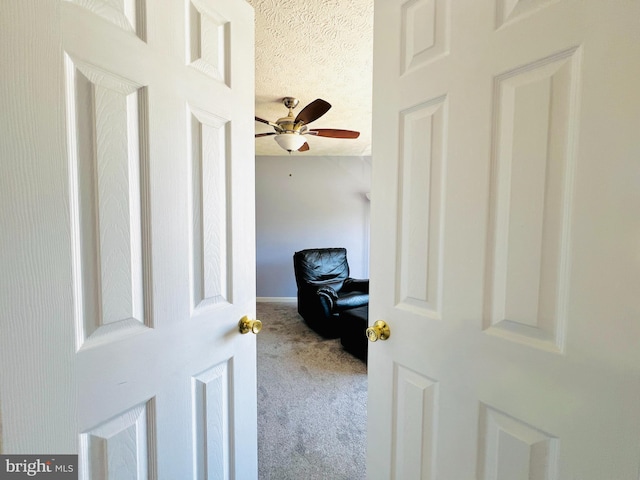 10400 Markby Ct, White Plains, MD 20695 - hall with carpet flooring and a textured ceiling