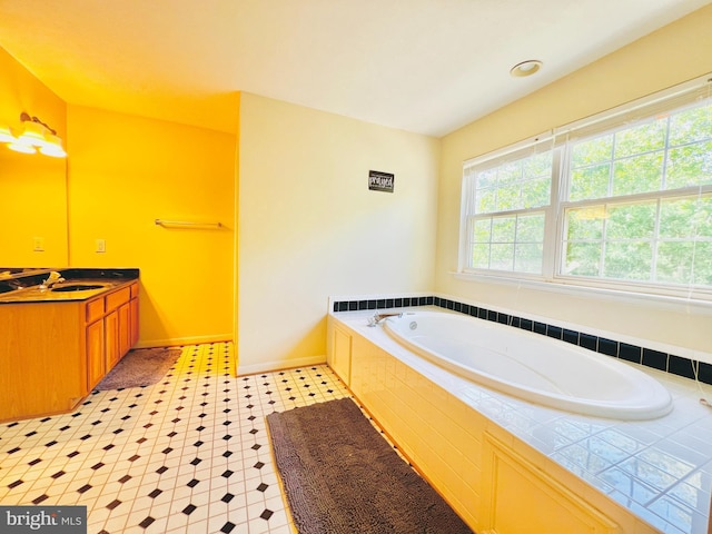 10400 Markby Ct, White Plains, MD 20695 - full bath with a bath, vanity, baseboards, and tile patterned floors