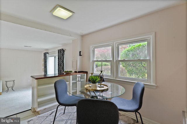 3702 Forest Grove Dr, Annandale, VA 22003 - dining area featuring baseboards and light colored carpet