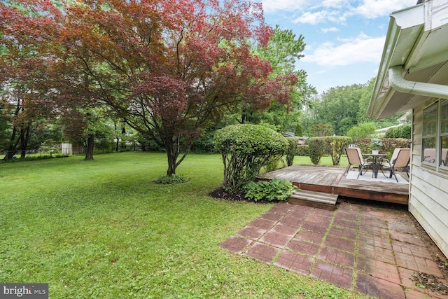 3702 Forest Grove Dr, Annandale, VA 22003 - view of yard with a wooden deck