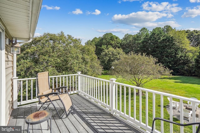 24749 Swan Rd, Saint Michaels, MD 21663 - wooden terrace with a yard