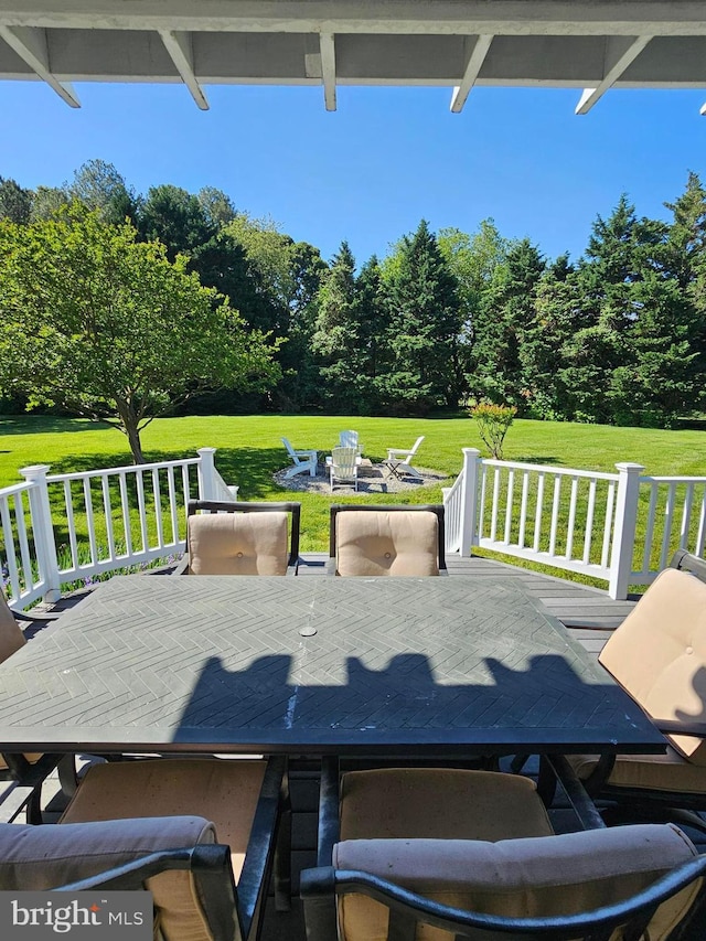 24749 Swan Rd, Saint Michaels, MD 21663 - view of patio / terrace with outdoor dining area and a deck