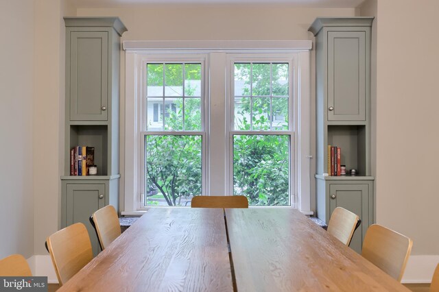 view of dining area