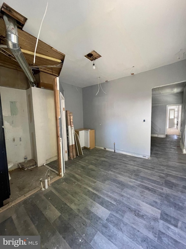 below grade area with wood finished floors