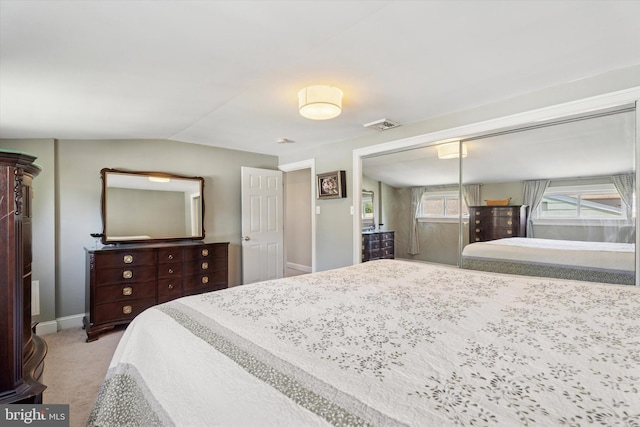 1558 Lukens Ave, Abington, PA 19001 - carpeted bedroom with vaulted ceiling, baseboards, and a closet