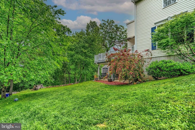 2212 Palustris Ln, Abingdon, MD 21009 - view of grassy yard featuring a deck