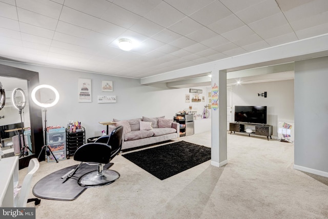 view of carpeted living room