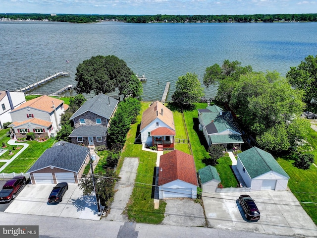 3932 Glenhurst Rd, Baltimore, MD 21222 - aerial perspective of suburban area featuring a nearby body of water