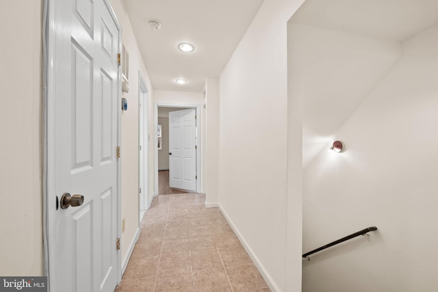 901 W Barre St, Baltimore, MD 21230 - hall featuring light tile patterned floors and baseboards