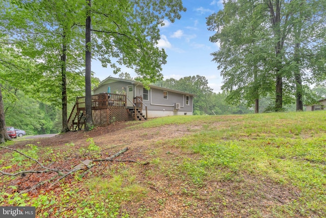 7570 Independence Cir, Charlotte Hall, MD 20622 - view of yard with a deck and stairway