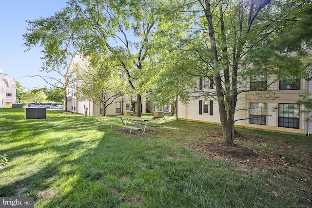 view of grassy yard