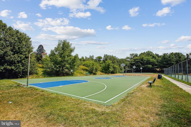 view of basketball court with community basketball court