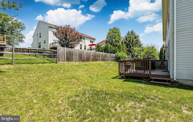 260 Shirley Ln, Pennsburg, PA 18073 - view of yard with a deck