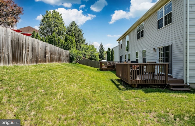 260 Shirley Ln, Pennsburg, PA 18073 - view of yard featuring a deck