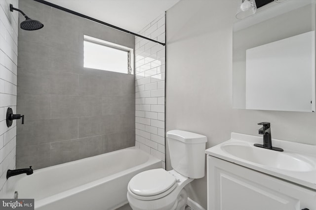 3819-3821 Garrett Rd, Drexel Hill, PA 19026 - bathroom featuring toilet, vanity, and shower / bath combination