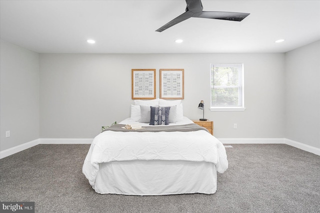2200 Chelsea Ter, Baltimore, MD 21216 - carpeted bedroom with recessed lighting, a ceiling fan, and baseboards