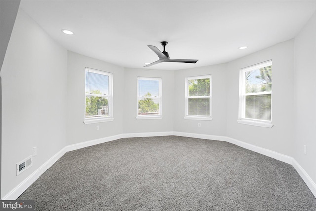 2200 Chelsea Ter, Baltimore, MD 21216 - carpeted empty room with baseboards, a ceiling fan, and recessed lighting