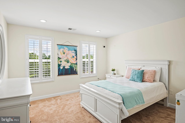 9609 Low Meadow Dr, Gaithersburg, MD 20882 - bedroom featuring light carpet, baseboards, and recessed lighting