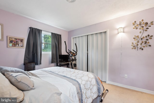 318 Spring Lake Blvd, Browns Mills, NJ 08015 - bedroom featuring light carpet, a closet, and baseboards