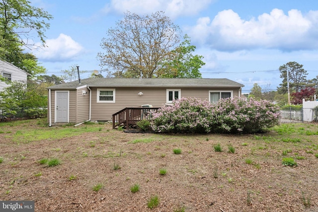318 Spring Lake Blvd, Browns Mills, NJ 08015 - back of house featuring fence and a deck