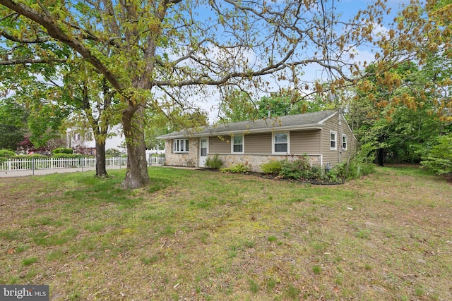 318 Spring Lake Blvd, Browns Mills, NJ 08015 - ranch-style house with stone siding