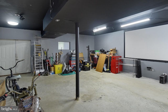 view of basement