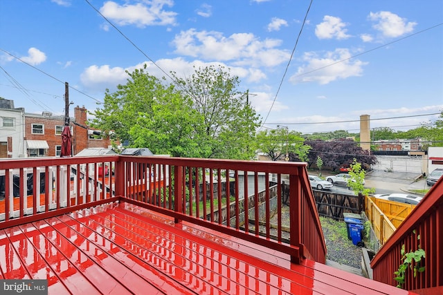 wooden terrace with fence