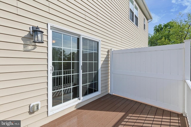 view of wooden deck